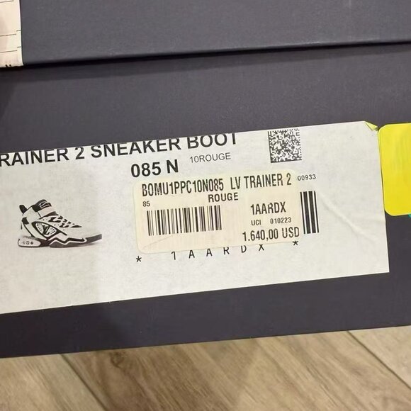 NIB Authentic Louis Vuitton LV Trainer 2 Sneaker Boot - Picture 6 of 6